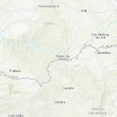 Map showing location of Porto União (-26.238060, -51.078330)