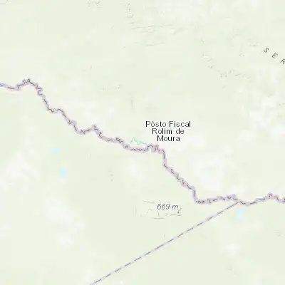 Map showing location of Pôsto Fiscal Rolim de Moura (-13.082710, -62.277260)