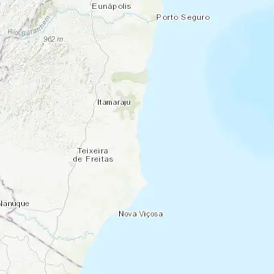 Map showing location of Prado (-17.341110, -39.220830)