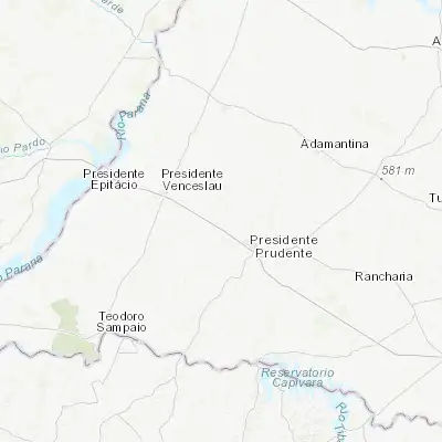 Map showing location of Presidente Bernardes (-22.006110, -51.553060)
