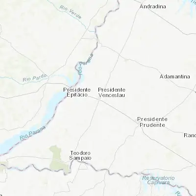 Map showing location of Presidente Venceslau (-21.876110, -51.843890)