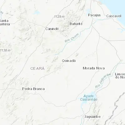 Map showing location of Quixadá (-4.971390, -39.015280)