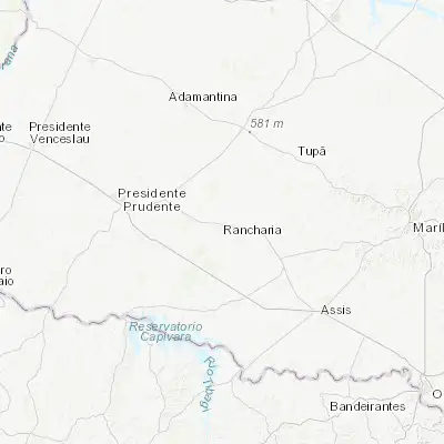 Map showing location of Rancharia (-22.229170, -50.893060)