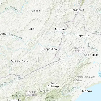 Map showing location of Recreio (-21.525000, -42.469170)