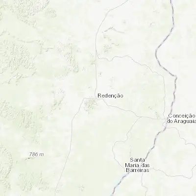 Map showing location of Redenção (-8.028610, -50.031390)