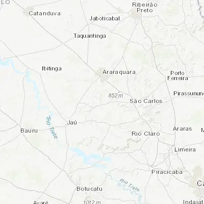 Map showing location of Ribeirão Bonito (-22.066670, -48.176110)