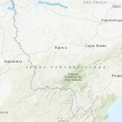 Map showing location of Ribeirão Branco (-24.220830, -48.765560)