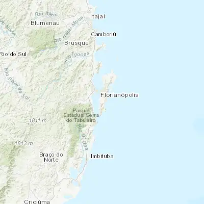 Map showing location of Ribeirão da Ilha (-27.699340, -48.532190)