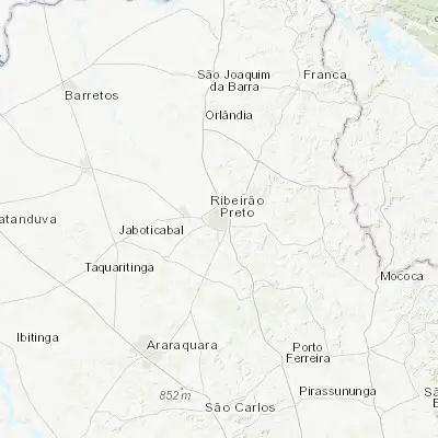 Map showing location of Ribeirão Preto (-21.177500, -47.810280)