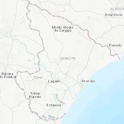 Map showing location of Ribeirópolis (-10.539440, -37.416670)