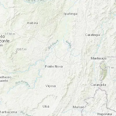 Map showing location of Rio Casca (-20.226110, -42.650830)