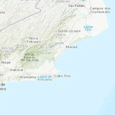 Map showing location of Rio das Ostras (-22.526940, -41.945000)