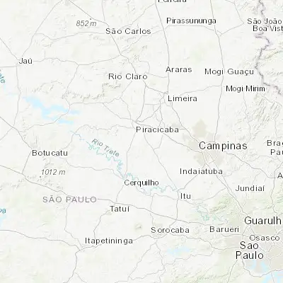 Map showing location of Rio das Pedras (-22.843330, -47.606110)