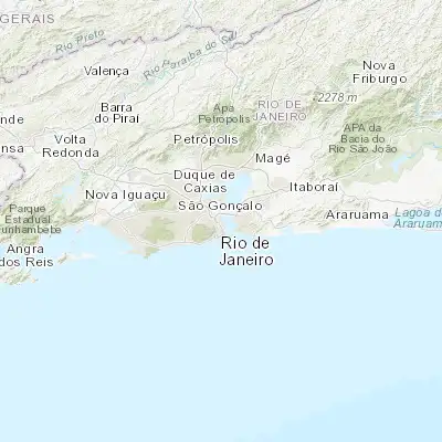 Map showing location of Rio de Janeiro (-22.906420, -43.182230)