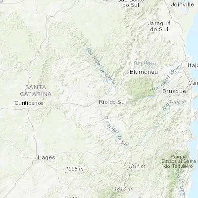 Map showing location of Rio do Sul (-27.214170, -49.643060)