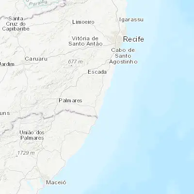 Map showing location of Rio Formoso (-8.668770, -35.162770)