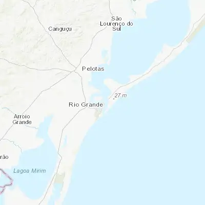 Map showing location of Rio Grande (-32.035000, -52.098610)