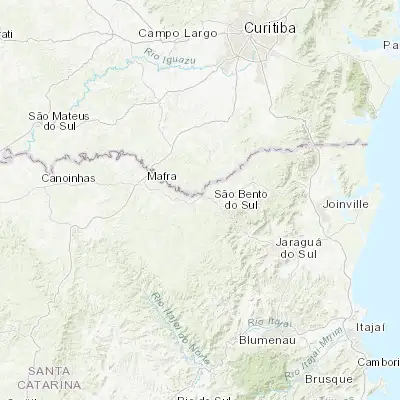 Map showing location of Rio Negrinho (-26.254440, -49.518330)