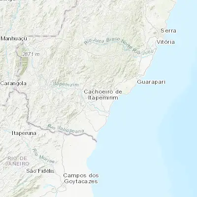 Map showing location of Rio Novo do Sul (-20.862500, -40.936390)