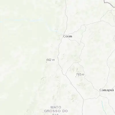 Map showing location of Rio Verde de Mato Grosso (-18.918060, -54.844170)