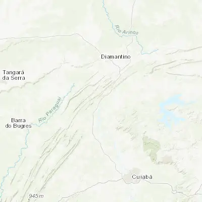 Map showing location of Rosário Oeste (-14.836110, -56.427500)