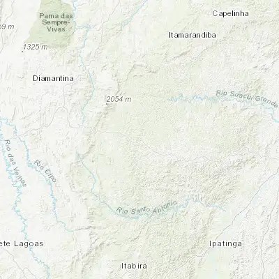Map showing location of Sabinópolis (-18.666110, -43.083890)