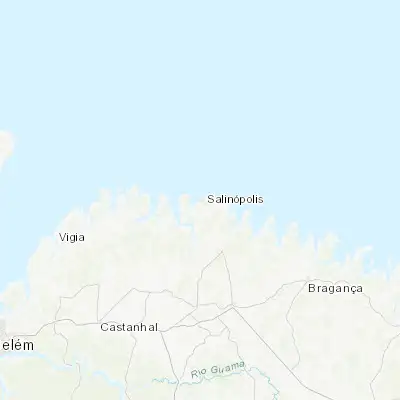 Map showing location of Salinópolis (-0.613610, -47.356110)