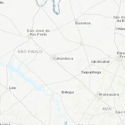 Map showing location of Santa Adélia (-21.242780, -48.804170)