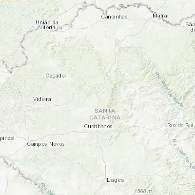 Map showing location of Santa Cecília (-26.960830, -50.426940)