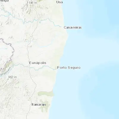Map showing location of Santa Cruz Cabrália (-16.278060, -39.024720)