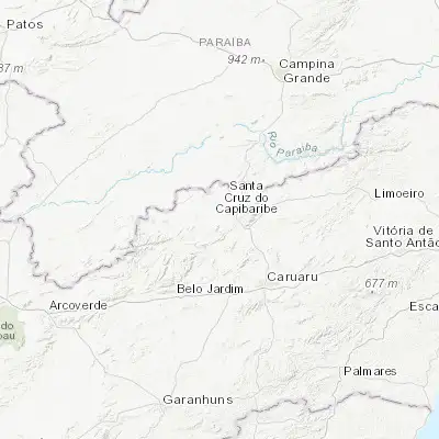 Map showing location of Santa Cruz do Capibaribe (-7.957500, -36.204720)