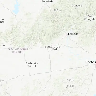 Map showing location of Santa Cruz do Sul (-29.717500, -52.425830)