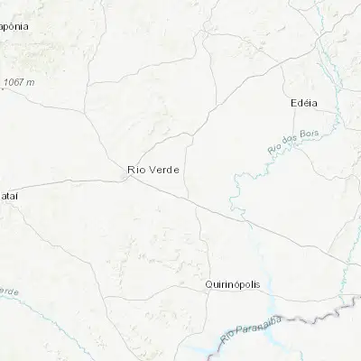 Map showing location of Santa Helena de Goiás (-17.813610, -50.596940)