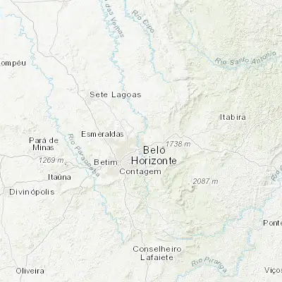 Map showing location of Santa Luzia (-19.769720, -43.851390)
