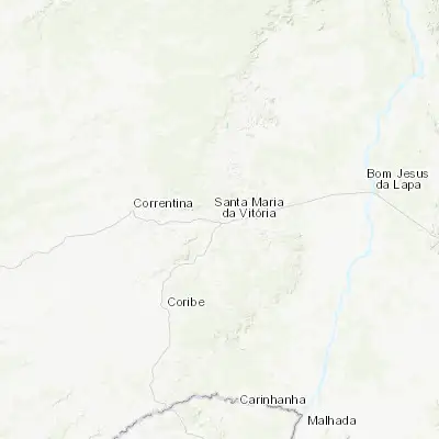 Map showing location of Santa Maria da Vitória (-13.388140, -44.198680)