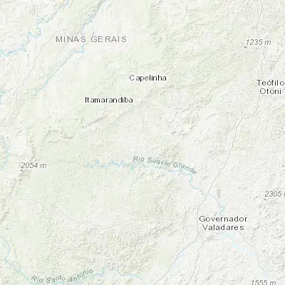 Map showing location of Santa Maria do Suaçuí (-18.190280, -42.414170)