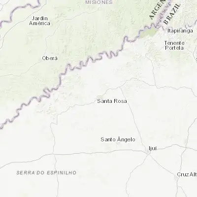 Map showing location of Santa Rosa (-27.870830, -54.481390)