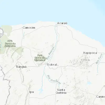 Map showing location of Santana do Acaraú (-3.460560, -40.212220)