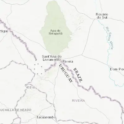 Map showing location of Santana do Livramento (-30.890830, -55.532780)