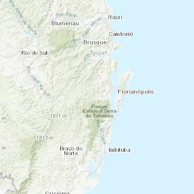 Map showing location of Santo Amaro da Imperatriz (-27.688060, -48.778610)