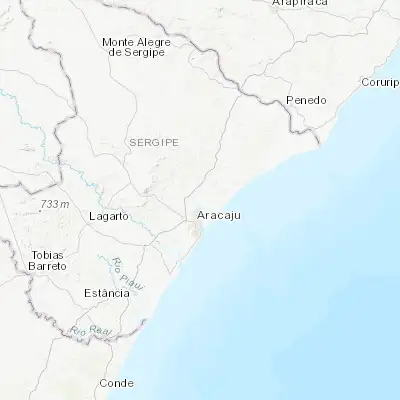 Map showing location of Santo Amaro das Brotas (-10.788890, -37.054440)