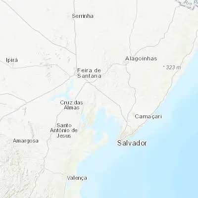 Map showing location of Santo Amaro (-12.546670, -38.711940)