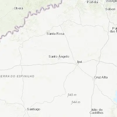 Map showing location of Santo Ângelo (-28.299170, -54.263060)