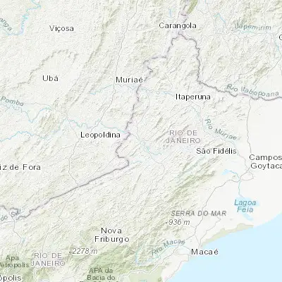 Map showing location of Santo Antônio de Pádua (-21.539440, -42.180280)