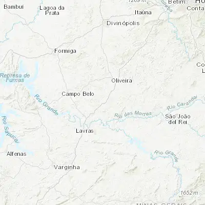 Map showing location of Santo Antônio do Amparo (-20.946390, -44.918890)