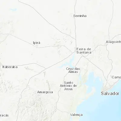 Map showing location of Santo Estêvão (-12.430280, -39.251390)