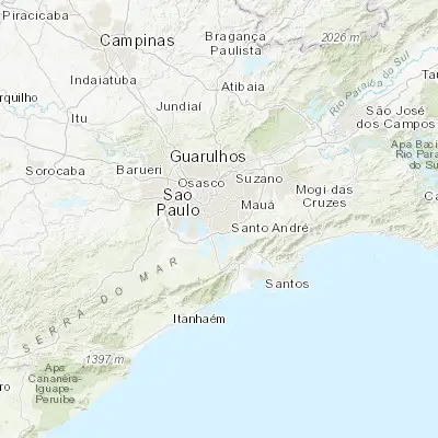 Map showing location of São Bernardo do Campo (-23.693890, -46.565000)