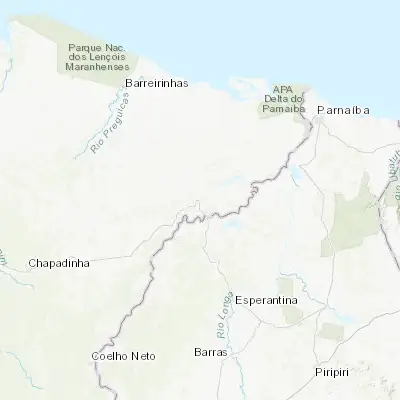 Map showing location of São Bernardo (-3.361390, -42.417780)