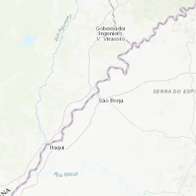 Map showing location of São Borja (-28.660560, -56.004440)