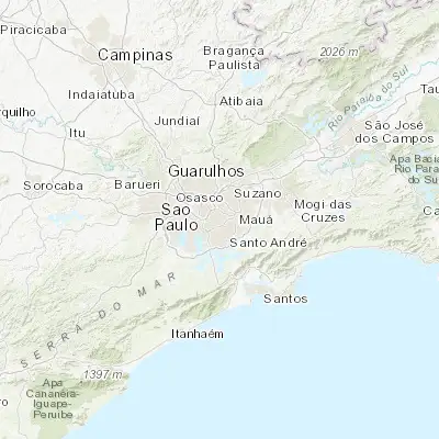 Map showing location of São Caetano do Sul (-23.623060, -46.551110)